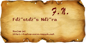 Füstös Nóra névjegykártya