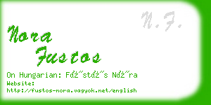 nora fustos business card